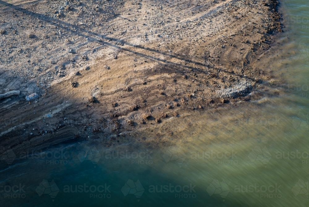 Lake shore texture - Australian Stock Image
