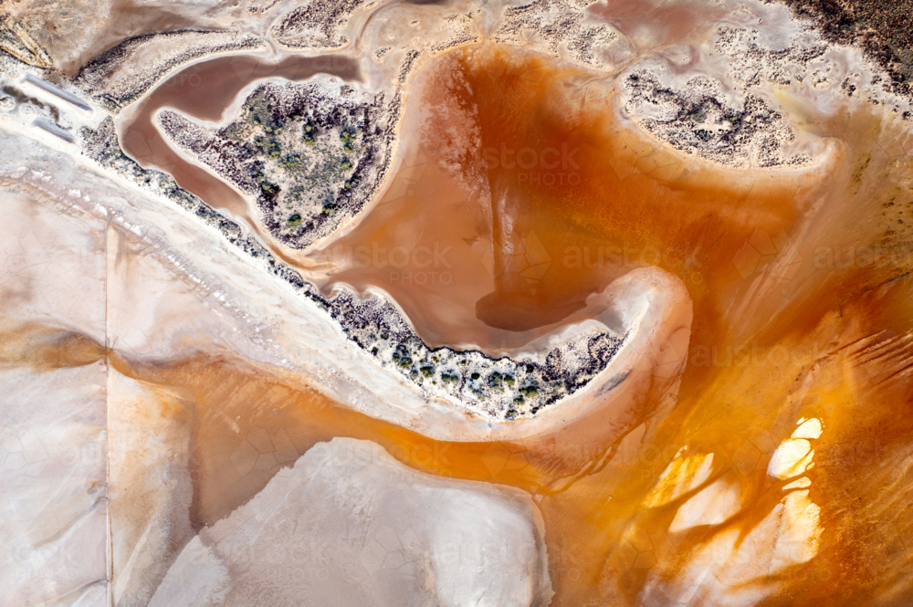 Lake Tyrrell abstract patterns - Australian Stock Image