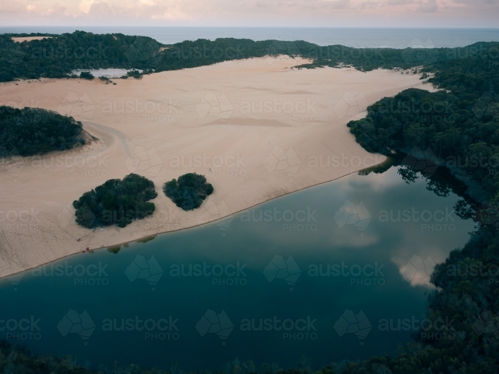 Lake Wabby (the green lake), - Australian Stock Image