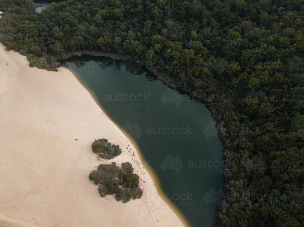 Lake Wabby (the green lake) - Australian Stock Image