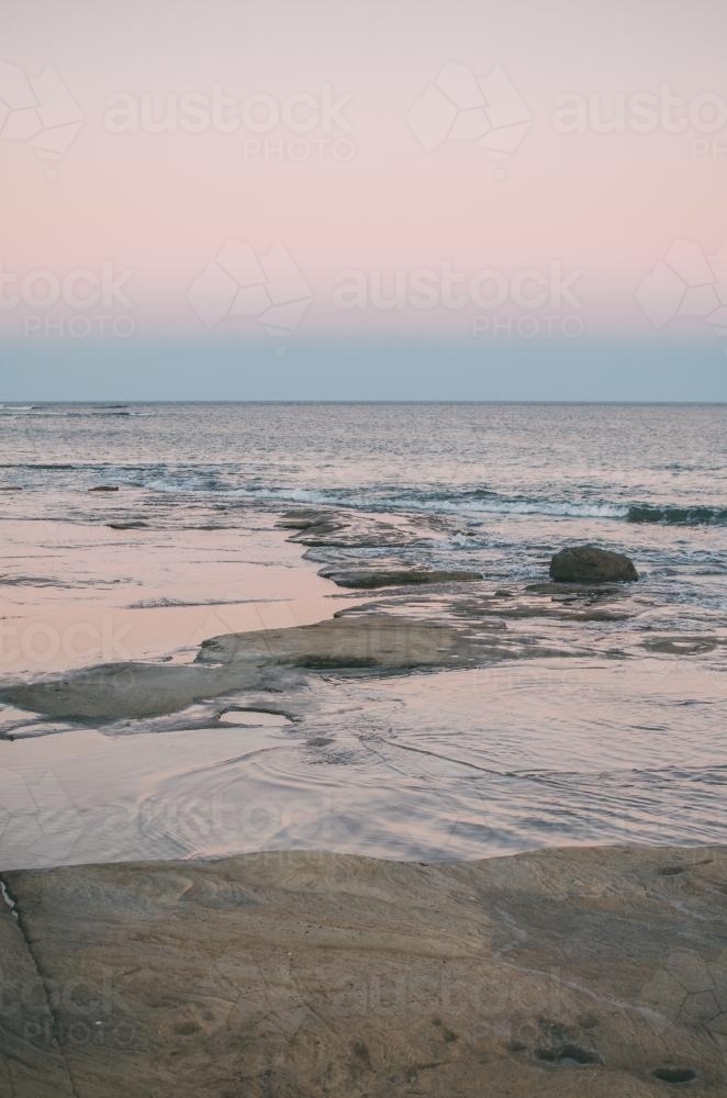 Landscape image of beach along Sunshine Coast - Australian Stock Image