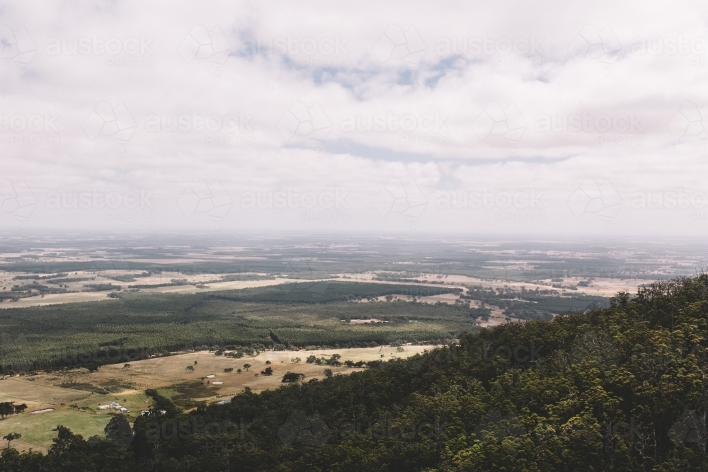 Landscape of hills and country side - Australian Stock Image