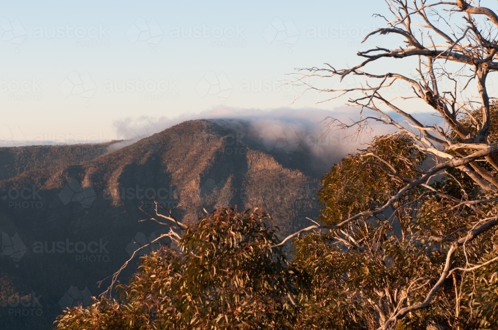 Landscape of mountain ranges - Australian Stock Image