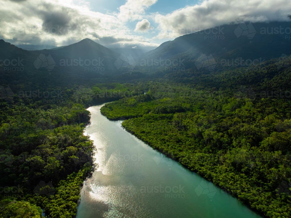 Landscape of the Daintree Coast - Australian Stock Image