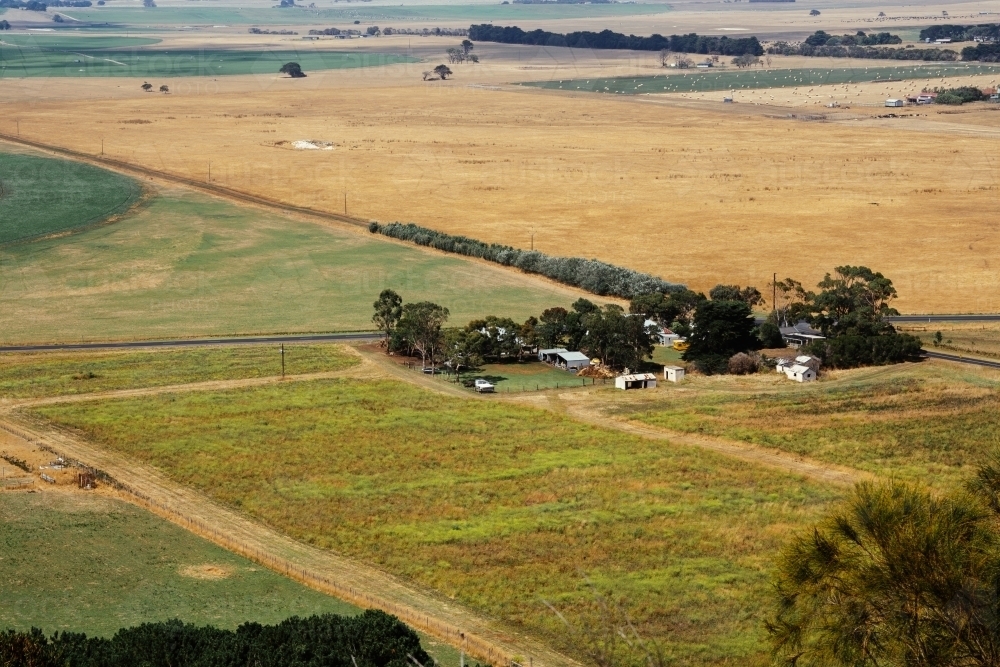 Landscape view of Dry and Rural South Australia - Australian Stock Image