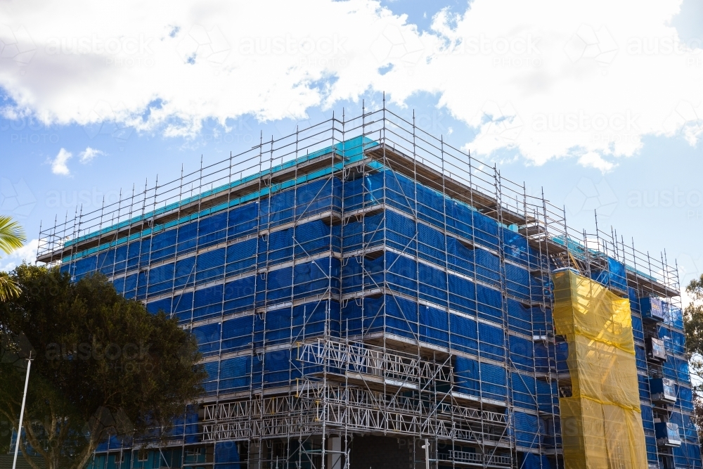 large apartment building under construction - Australian Stock Image