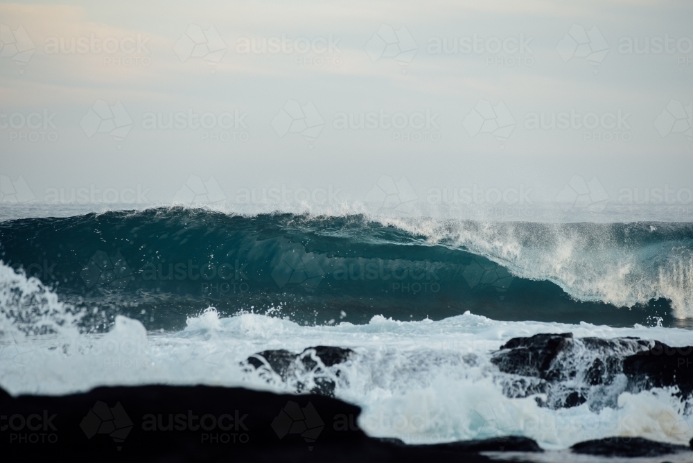 Large wave breaking - Australian Stock Image