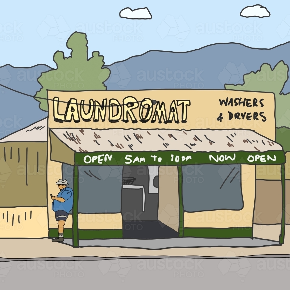 Laundromat - Australian Stock Image