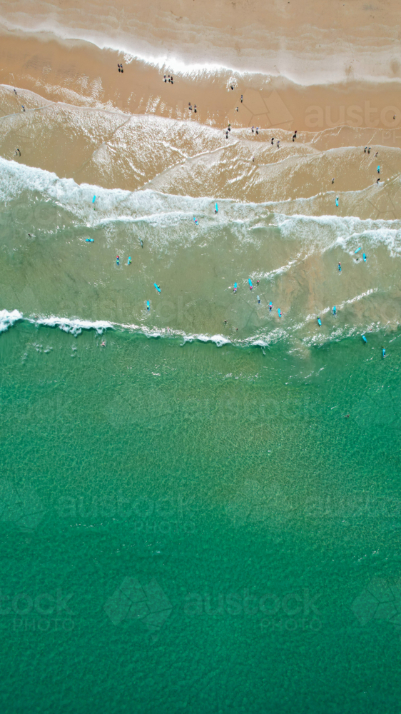 Learning to surf in the Australian sunshine - Australian Stock Image