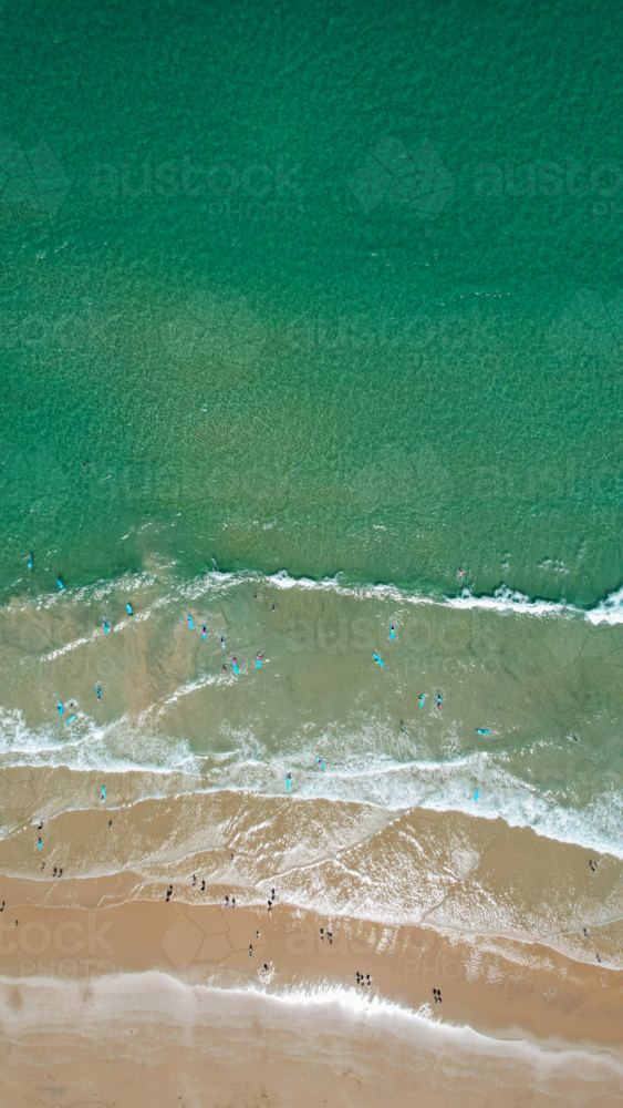 Learning to surf in the Australian sunshine - Australian Stock Image