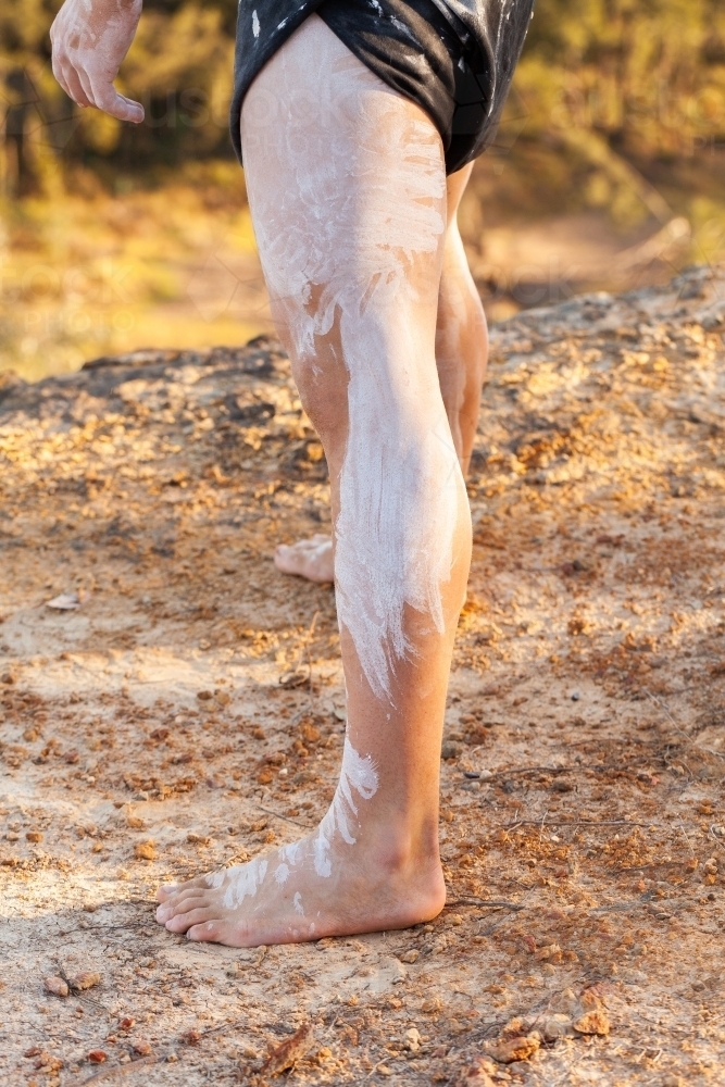 Image of legs of aboriginal man standing on cliff Austockphoto Image of legs of aboriginal man standing on cliff Austockphoto