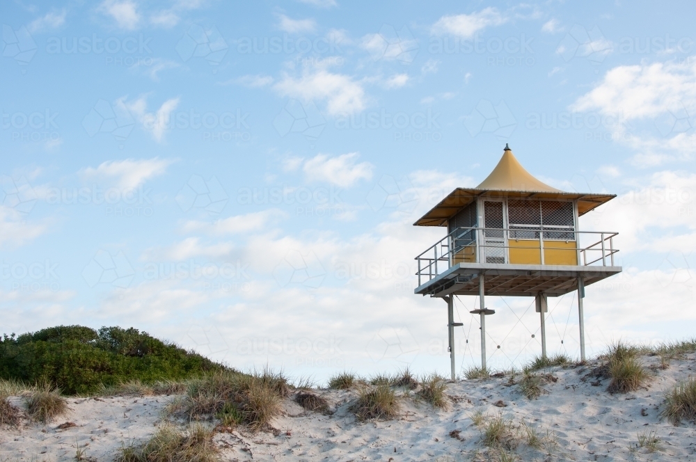 Lifeguard tower at Semaphore beach - Australian Stock Image