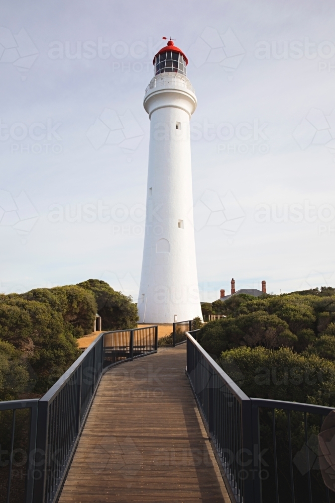 Lighthouse at Aireys Inlet - Great Ocean Road - Australian Stock Image