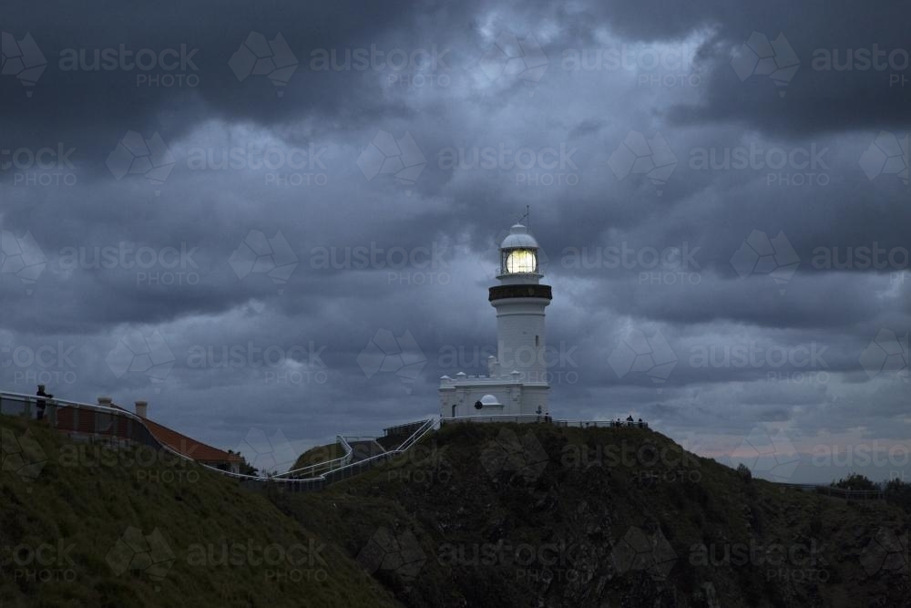 Lighthouse landscape with stormy skies - Australian Stock Image