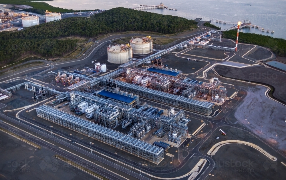 liquefied natural gas plant - Australian Stock Image