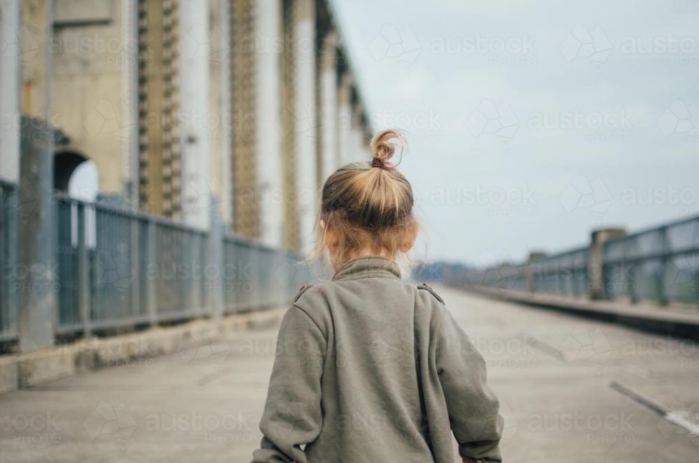 Little girl at Hume Dam - Australian Stock Image