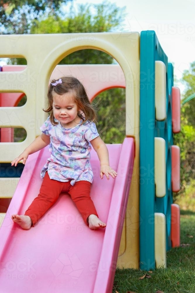 little girl slide