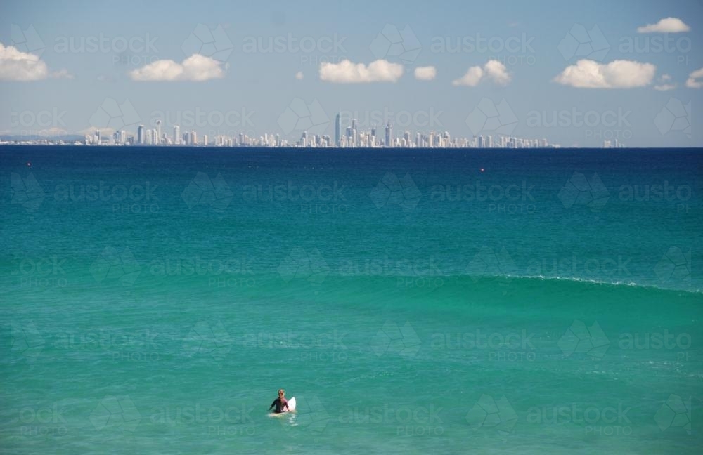 Lone surfer - Australian Stock Image