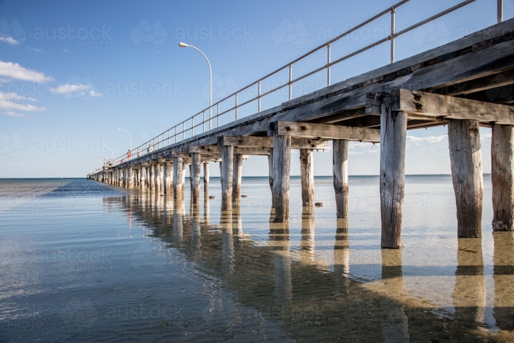 Long Jetty and blue sky - Australian Stock Image