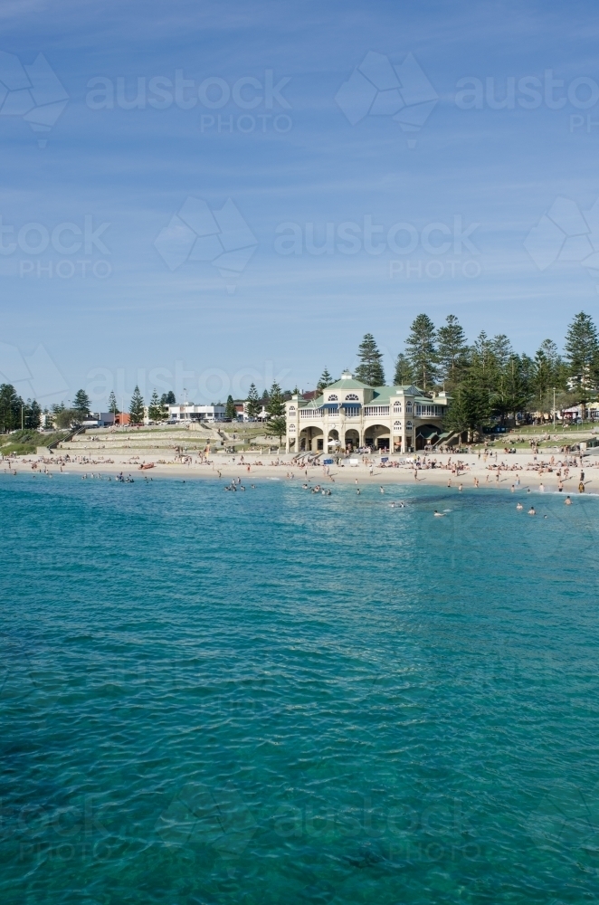 Looking Across The Water At Cottesloe Beach in Perth, Western Australia - Australian Stock Image