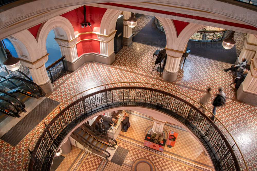 Looking down in the Queen Victoria Building in Sydney - Australian Stock Image
