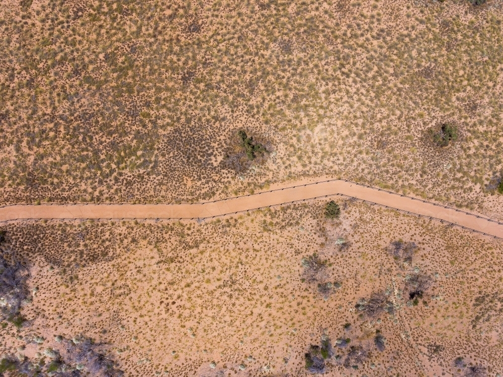 looking down on a walking path in the Pilbara - Australian Stock Image