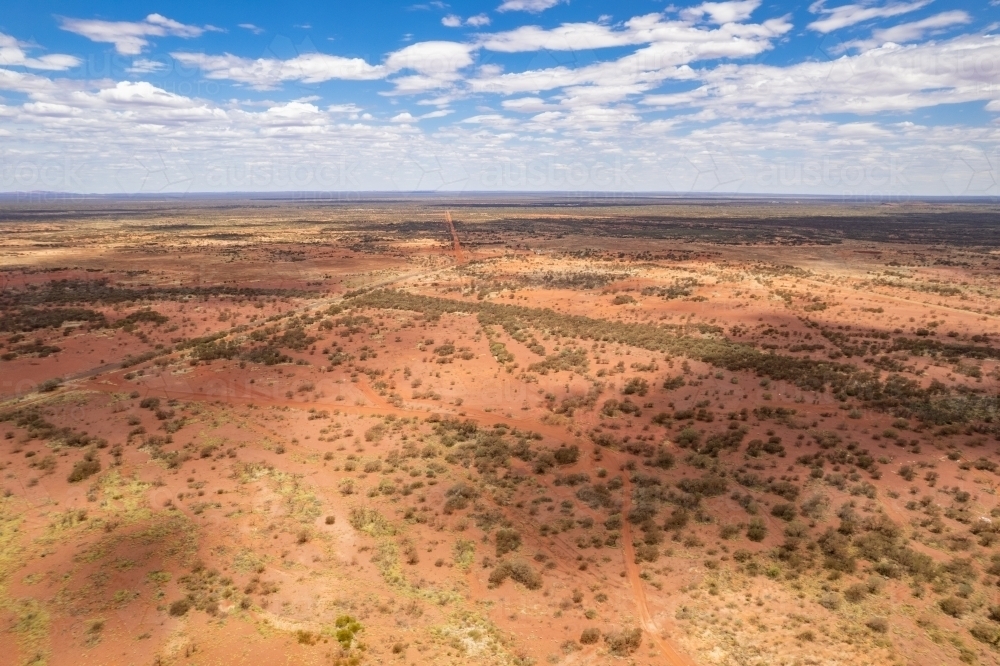 Looking down on outback terrain in remote Western Australia - Australian Stock Image