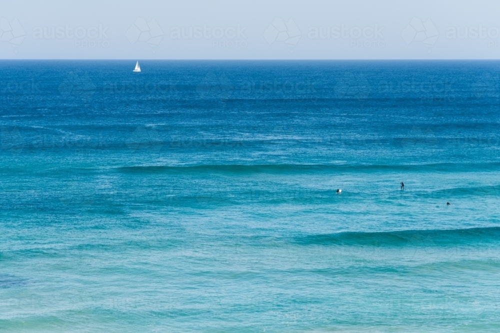 looking out across the blue ocean - Australian Stock Image