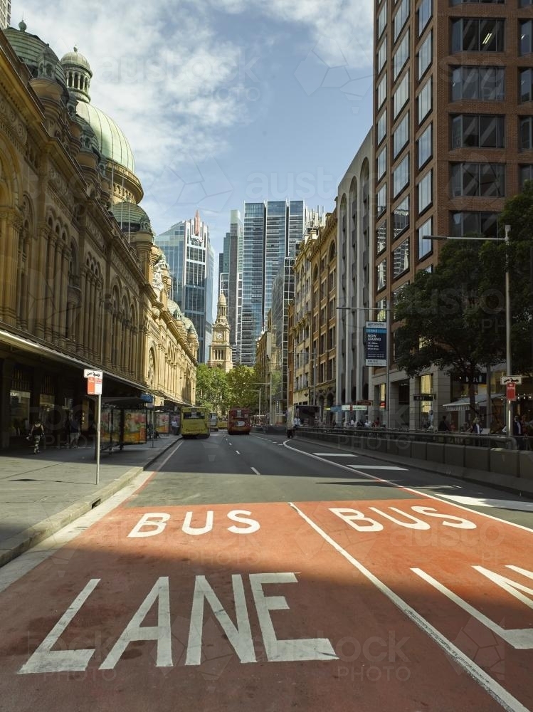 looking south down York St in Sydney - Australian Stock Image