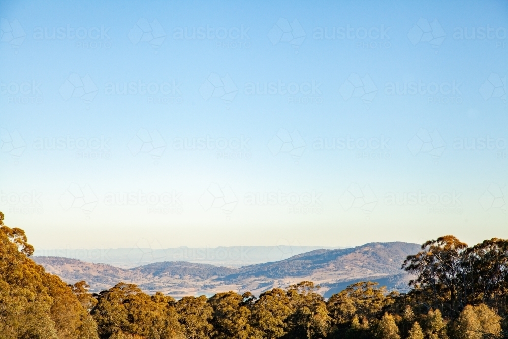 Looking towards Lake St Clair in Carrowbrook, New South Wales - Australian Stock Image