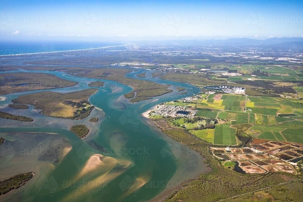 Looking towards the Gold Coast and Jacobs Well - Australian Stock Image