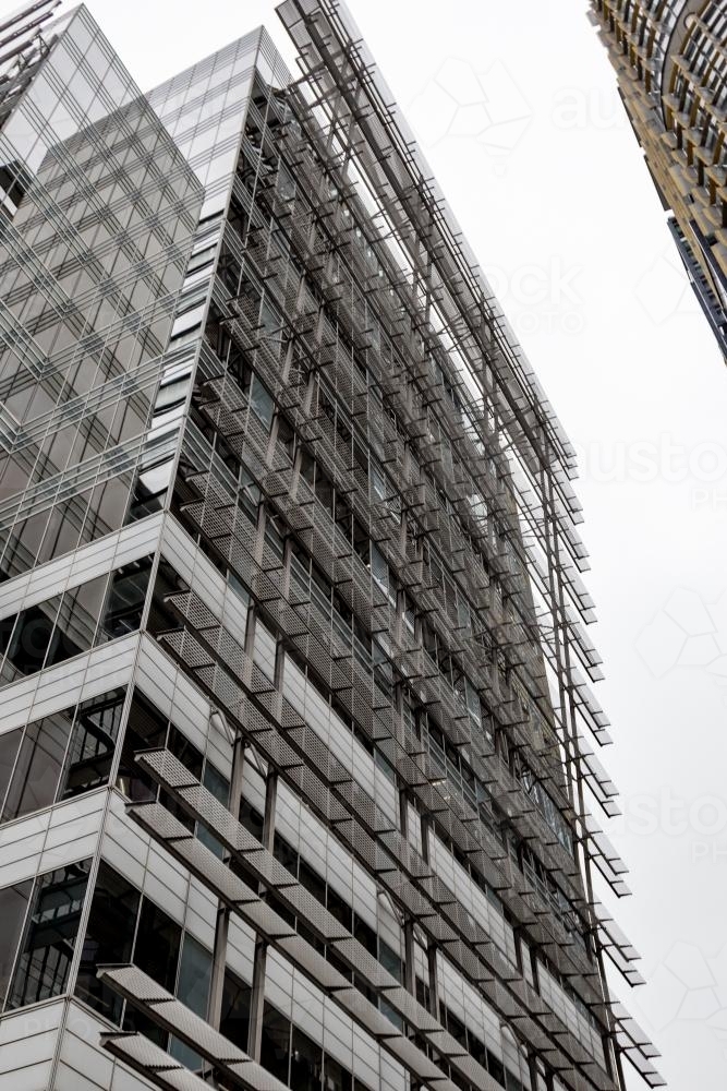 City buildings and street view at Darling Harbour, showing urban environment - Australian Stock Image