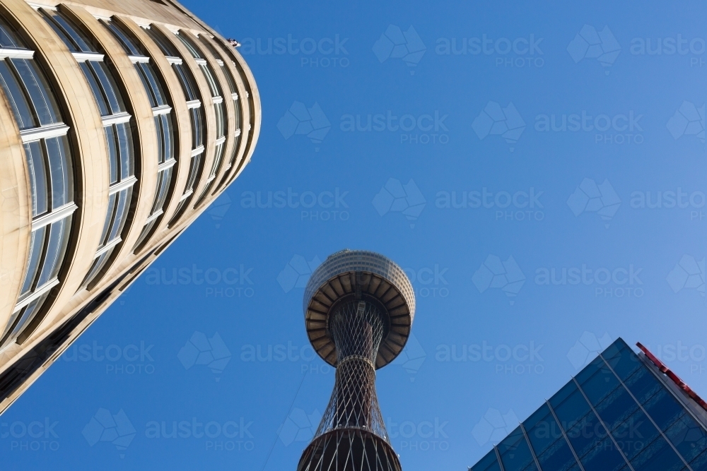 Looking up at the Sydney CBD skyline - Australian Stock Image