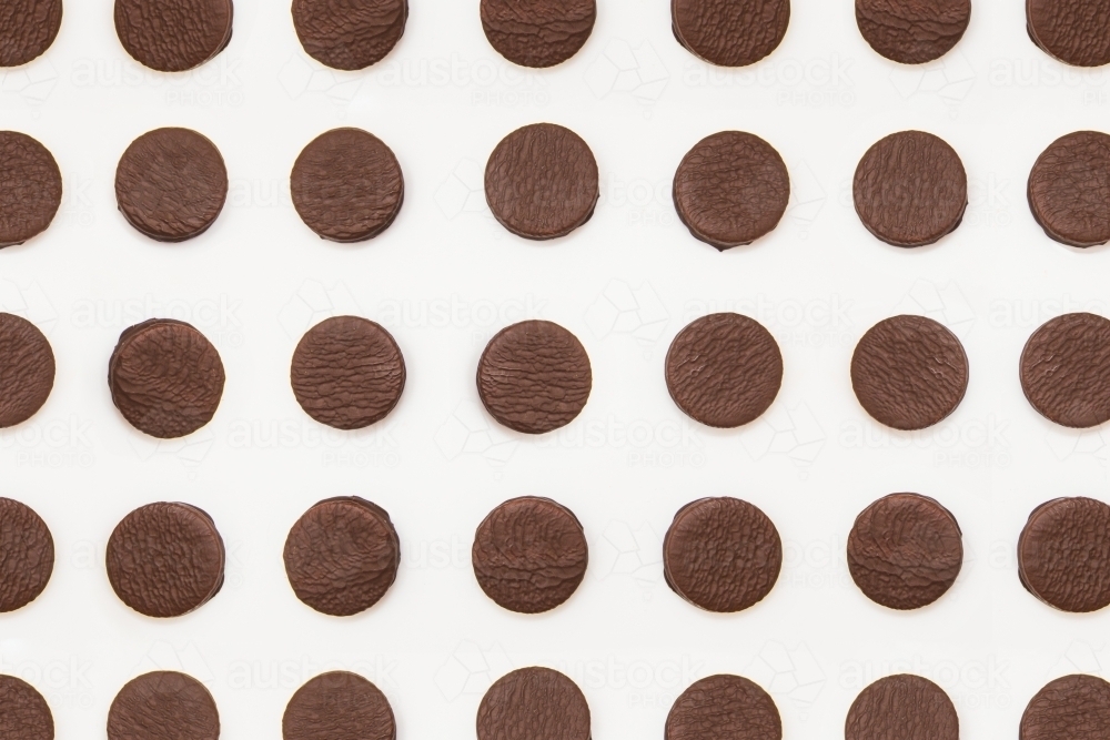 Lots of Chocolate Biscuits - Australian Stock Image