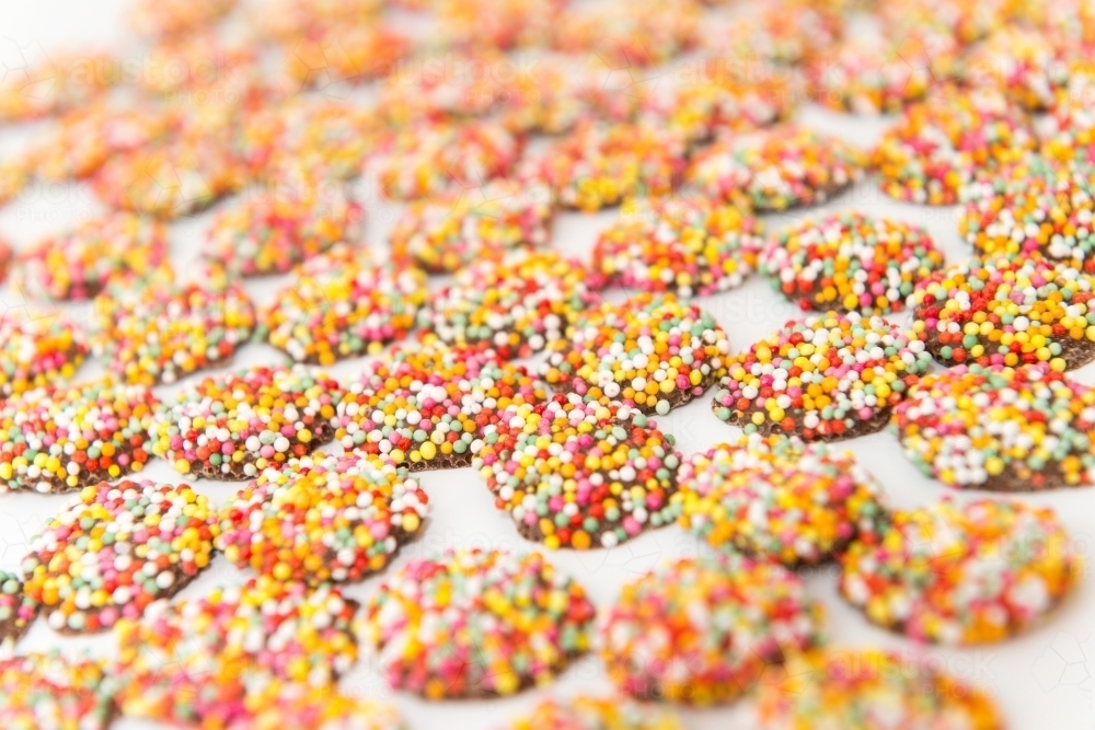 Lots of chocolate freckles - Australian Stock Image