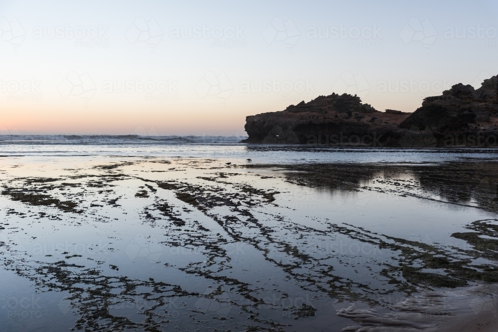 low tide at sunset - Australian Stock Image