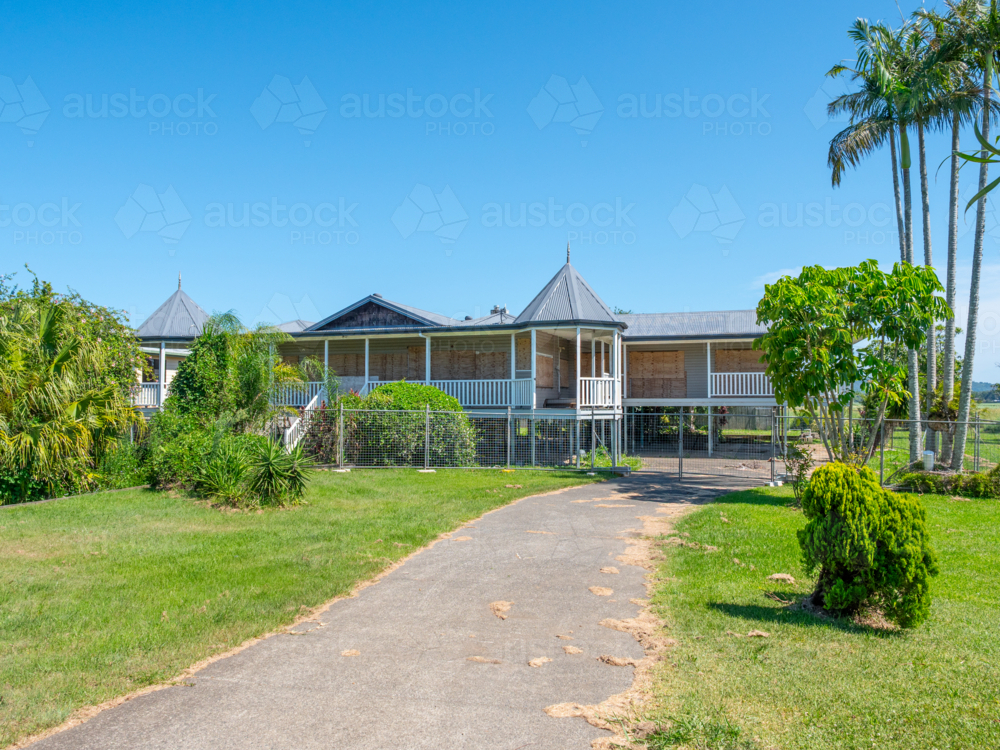 Luxury house in Murwillumbah condemned after flood - Australian Stock Image
