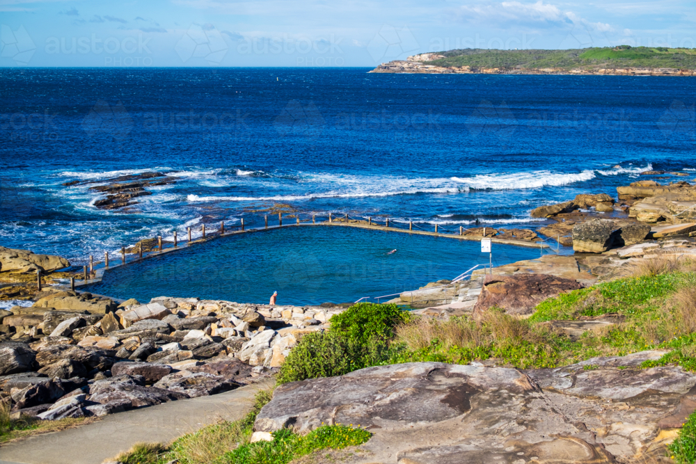 Mahon Pool at North Maroubra beach - Australian Stock Image