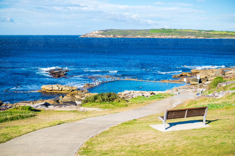 Mahon Pool at North Maroubra beach - Australian Stock Image