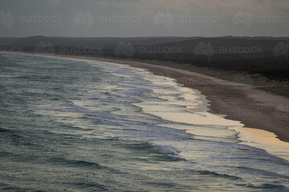 Main Beach at Dusk - Australian Stock Image