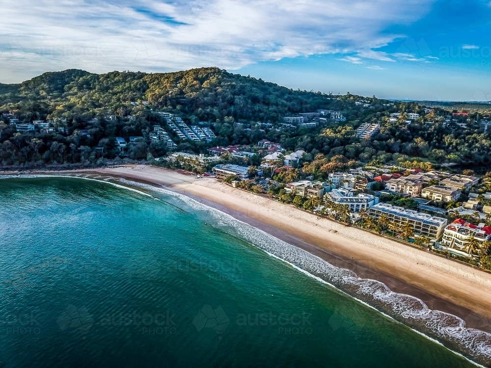 Main Beach Noosa Heads aerial - Australian Stock Image