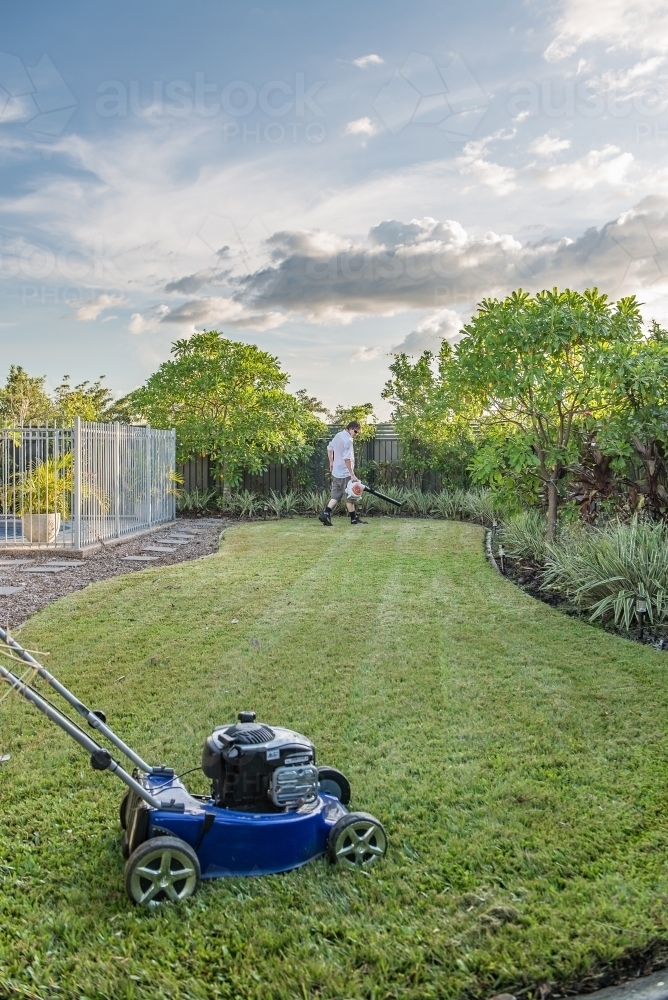 Male gardening - Australian Stock Image
