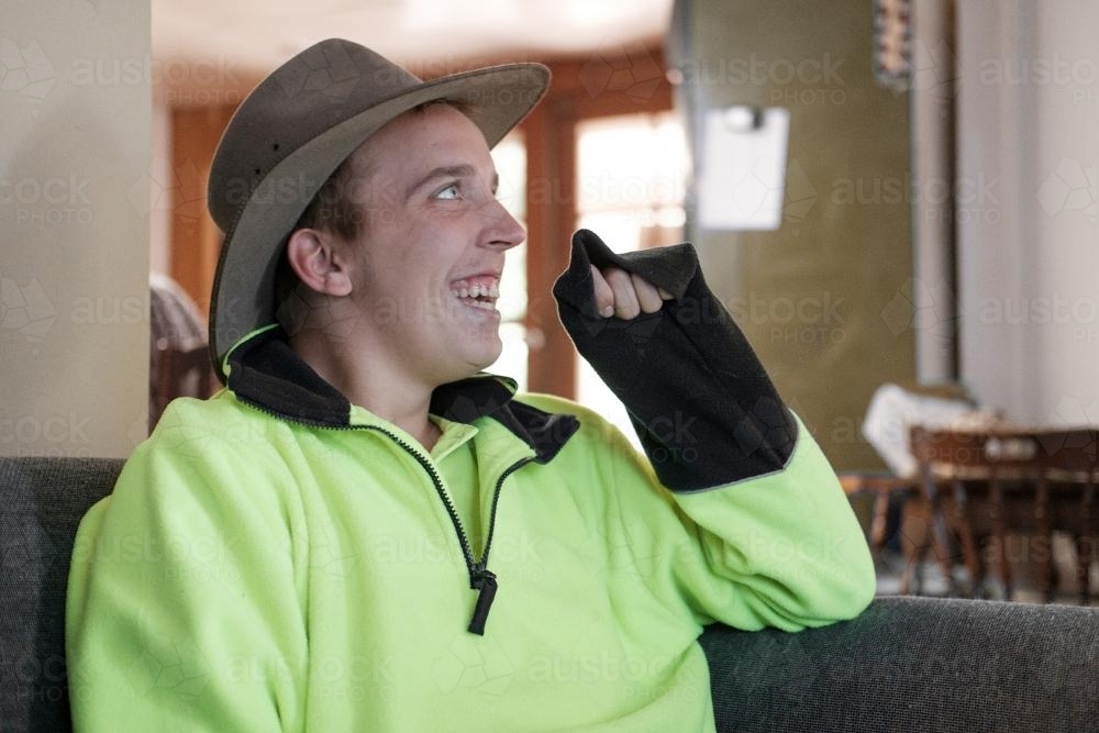 Man in a Stockman Hat - Australian Stock Image