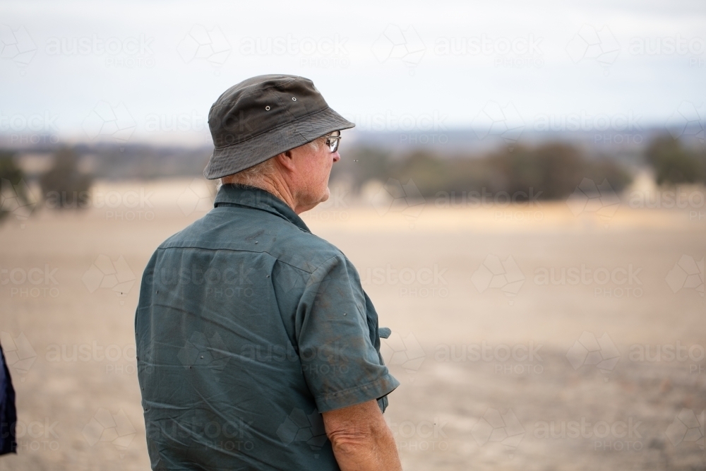 man staring into the distance - Australian Stock Image