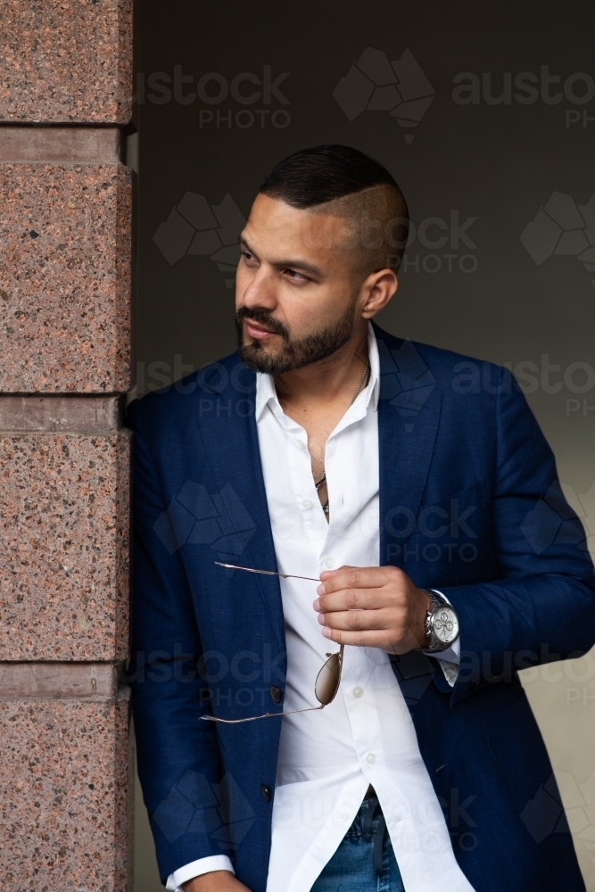 man wearing suit - Australian Stock Image