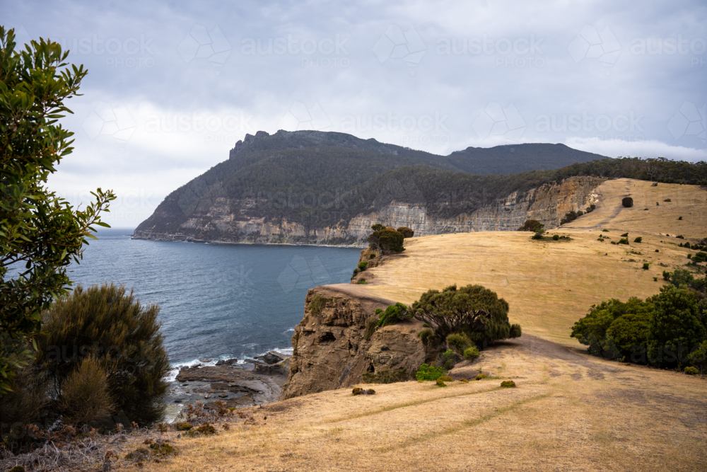 Maria Island Fossil Cliffs - Australian Stock Image