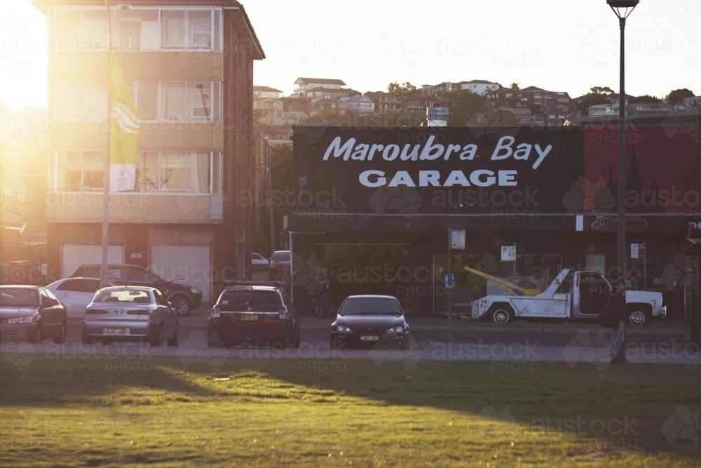 Maroubra Bay Garage - Australian Stock Image