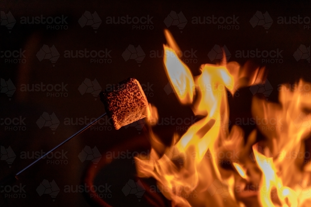 Marshmallow and firepit - Australian Stock Image