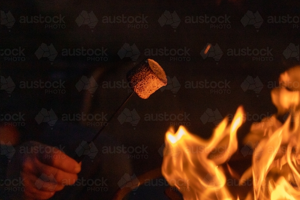 Marshmallow and firepit - Australian Stock Image