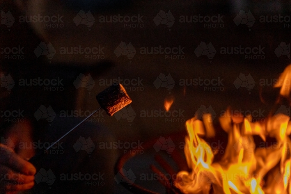 Marshmallow and firepit - Australian Stock Image